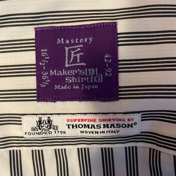 Thomas Mason men’s dress shirt button down long sleeve - Picture 4 of 5